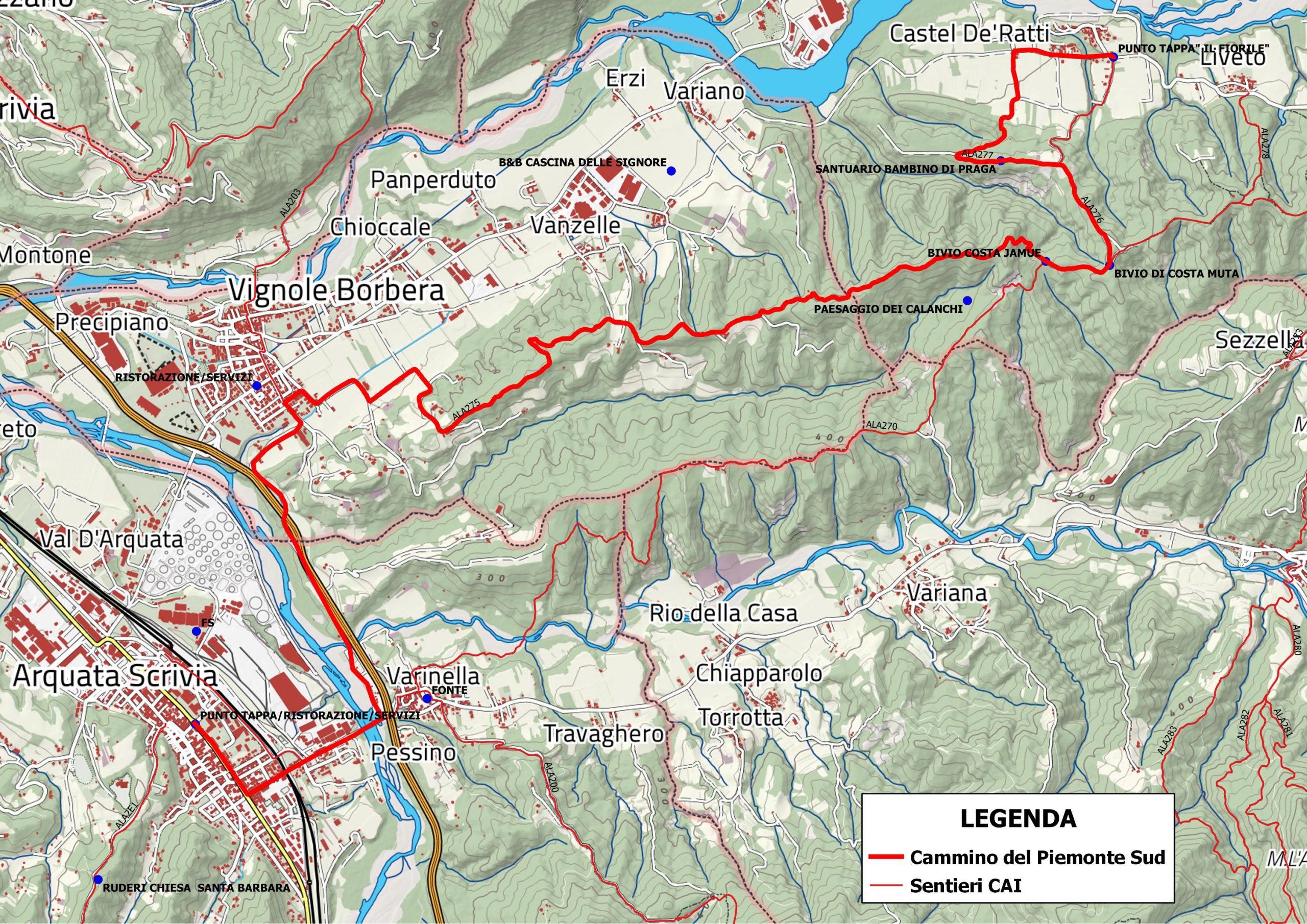 Tappa 7 Castel dei Ratti – Arquata Scrivia - MAPPA